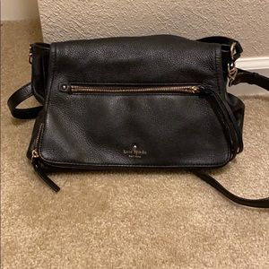 Kate spade large crossbody black purse